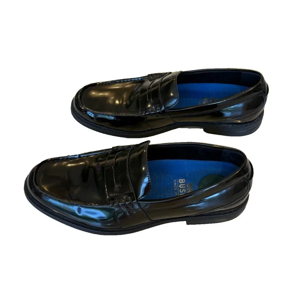 Nunn Bush Men's Patent Leather Penny Loafer Dress Shoes; Black; 12M